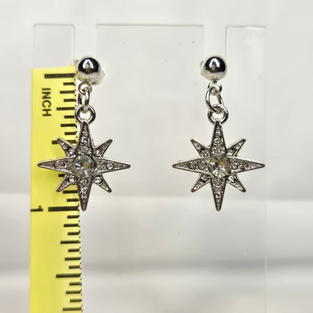 Silver Starburst Earrings